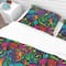 Designart 'Mosaic Pattern with Flowers' Bohemian & Eclectic Bedding Set - Duvet Cover & Shams